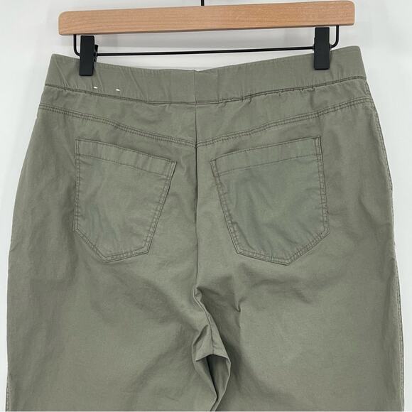 Chico’s pants women's 10 cropped elastic waist stretch tan - Picture 4 of 8